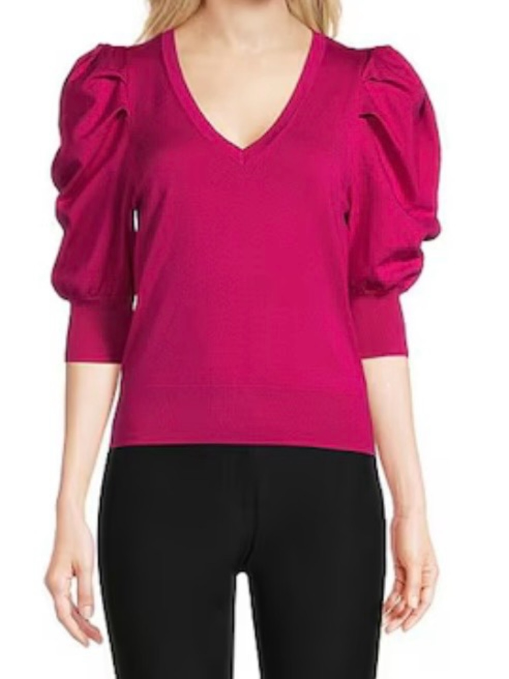 DKNY Puff Sleeve Sweater